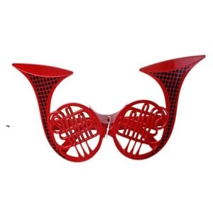 Карнавальные очки в форме трубы цвет красный