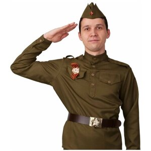 Карнавальный костюм Батик Солдат (гимнастерка, ремень, пилотка)