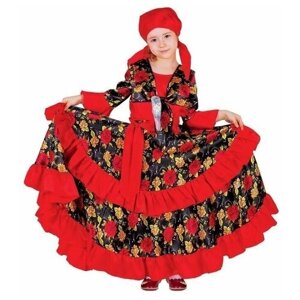 Карнавальный костюм Цыганка (красный), рост 116см