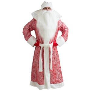Карнавальный костюм Дед Мороз Царский красный арт. 2046 рост: 180 см; размер 52-54