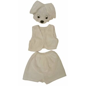 Карнавальный костюм детский Зайчик белый зимняя пора LU2232-2 InMyMagIntri 104-110cm