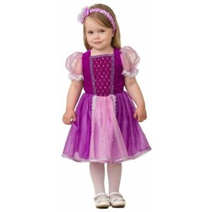 Карнавальный костюм для девочки "Принцесса Рапунцель" размер 92 - 52, цвет фиолетовый