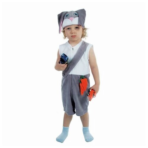 Карнавальный костюм для мальчика от 1,5-3-х лет "Заяц " комбинезон, шапка 1392536