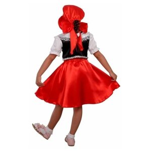 Карнавальный костюм "Красная шапочка" шапка, блузка, юбка, размер 34, рост 134 2717553