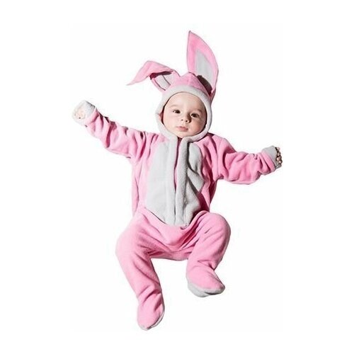Карнавальный костюм "Малышка зайка розовый", рост 75 см, Бока