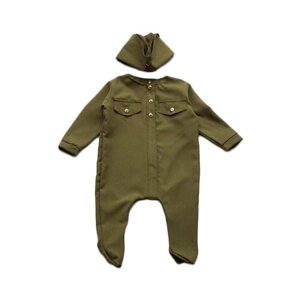 Карнавальный костюм "Солдатик малышок", ползунки, пилотка, 6-9 месяцев, рост 75 см. 2624575