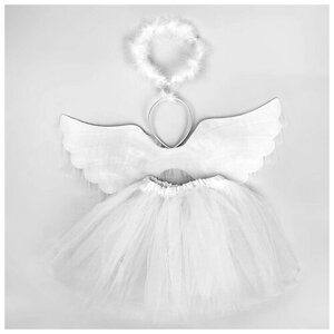 Карнавальный набор "Ангел" 3 предмета: юбка, ободок, крылья 7980785