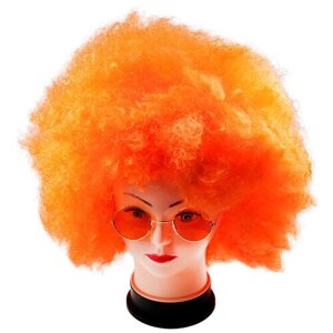 Карнавальный парик Диско оранжевый афропарик