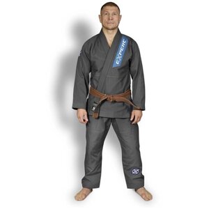 Кимоно для джиу-джитсу FIGHT EXPERT, размер A1, серый