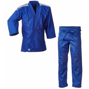 Кимоно для дзюдо CLUB синее С белыми полосками J350B - Adidas - Синий - 140 см