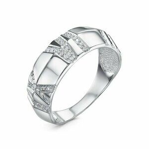 Кольцо Diamant online, серебро, 925 проба, фианит, размер 20.5, бесцветный