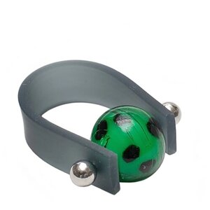 Кольцо Divetro, муранское стекло, размер 17, зеленый