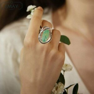 Кольцо Emay, шпинель, размер 18, зеленый