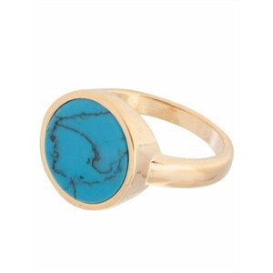 Кольцо помолвочное Lotus Jewelry, бирюза, размер 17, синий