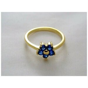 Кольцо помолвочное Lotus Jewelry, шпинель, размер 17, синий