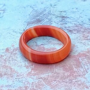 Кольцо, размер 17, оранжевый