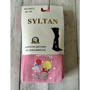 Колготки Syltan для девочек, размер 98/104, бирюзовый