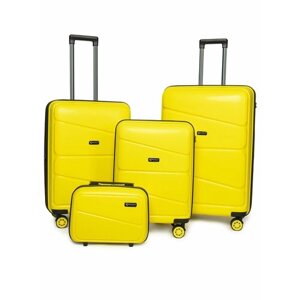 Комплект чемоданов Bonle H-8011_BcSML/YELLOW, 4 шт., 136 л, размер S/M/L, желтый