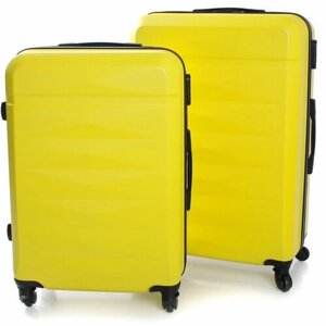 Комплект чемоданов Feybaul, 2 шт., размер M, желтый