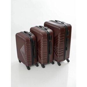 Комплект чемоданов Feybaul, 3 шт., коричневый