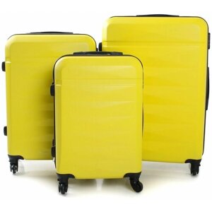 Комплект чемоданов Feybaul, 3 шт., размер L, желтый