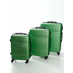 Комплект чемоданов Feybaul 31622, 3 шт., размер M, зеленый
