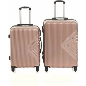 Комплект чемоданов Feybaul, золотой, розовый