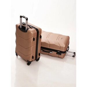 Комплект чемоданов Freedom 31595, 2 шт., размер M/L, желтый, бежевый