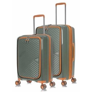 Комплект чемоданов L'case Tokyo, 2 шт., 79 л, размер S/M, серый