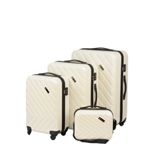 Комплект чемоданов Sun Voyage, 4 шт., размер S/M/L, белый