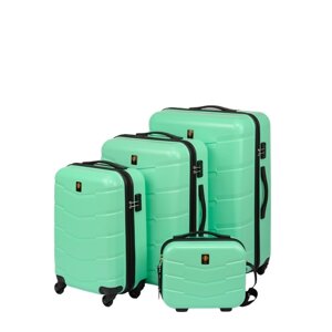 Комплект чемоданов Sun Voyage, 4 шт., зеленый