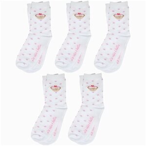 Комплект из 5 пар детских носков ХОХ белые, размер 14-16