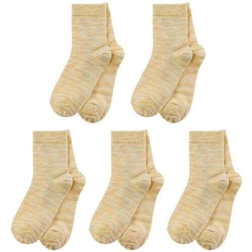 Комплект из 5 пар детских носков LORENZLine желтые, размер 10-12