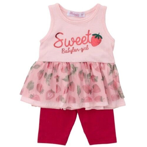 Комплект одежды Babylon fashion для девочек, размер 92, розовый