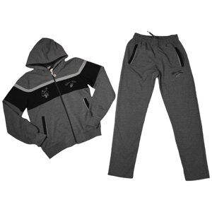 Комплект одежды Simart, олимпийка и брюки, спортивный стиль, размер 134, черный, серый