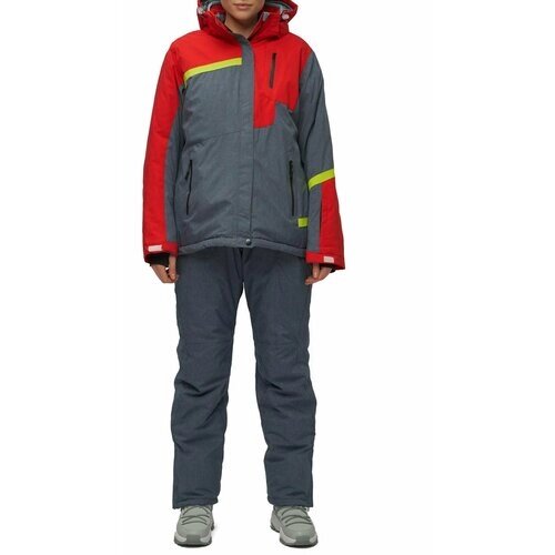 Комплект с брюками для сноубординга, зимний, силуэт полуприлегающий, утепленный, водонепроницаемый, размер 52, красный
