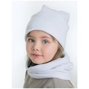 Комплект шапка и снуд Bambinizon ШАСНУД-Ф-ГЛБ, размер: 56-58, цвет: голубой