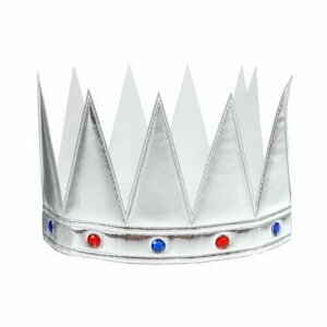 Корона "Царь", с камнями, цвет серебряный