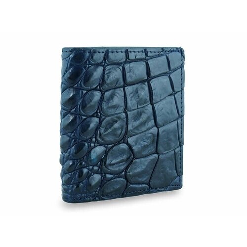 Кошелек Exotic Leather, фактура под рептилию, синий