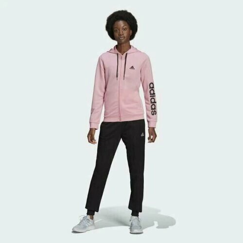 Костюм adidas, размер 38, розовый, черный