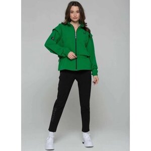 Костюм Bilcee, олимпийка и брюки, спортивный стиль, полуприлегающий силуэт, карманы, размер S, зеленый