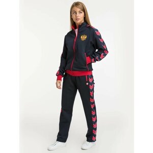 Костюм Фокс Спорт, олимпийка и брюки, силуэт прямой, размер XL, черный