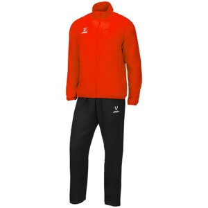 Костюм Jogel, олимпийка и брюки, силуэт прямой, карманы, подкладка, размер XS, красный, черный