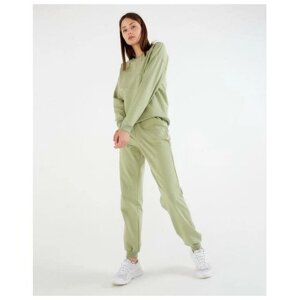 Костюм Minaku, свитшот и брюки, повседневный стиль, свободный силуэт, размер 44, бирюзовый, зеленый