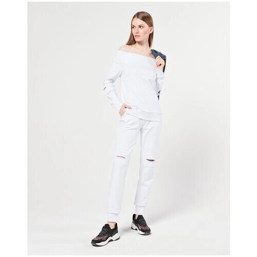 Костюм STILL-EXPERT, худи и брюки, повседневный стиль, полуприлегающий силуэт, размер 46, белый