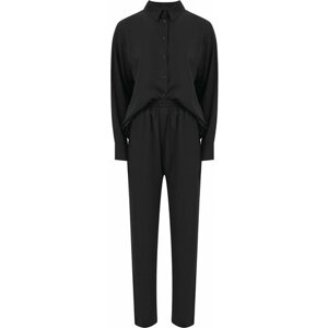 Костюм THEONE by Svetlana Ermak, рубашка и брюки, повседневный стиль, карманы, размер xs/s, черный