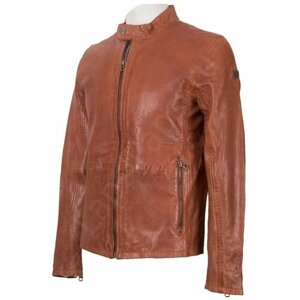 Кожаная куртка , размер M, коричневый