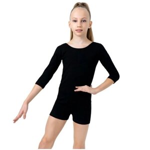 Купальник гимнастический Grace Dance, размер 28, черный