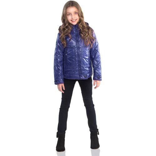 Куртка Aviva демисезонная укороченная, размер 8 лет, синий