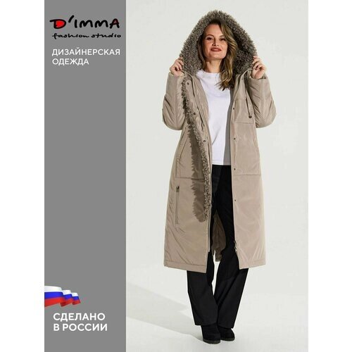 Куртка D'IMMA fashion studio Макарена, размер 52, бежевый